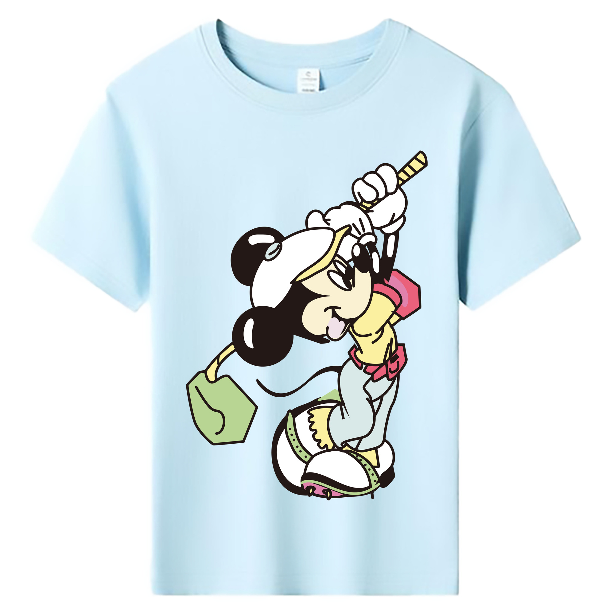 ミッキーマウス Mickey Mouse 綿100％キッズTシャツ（フロントプリント）